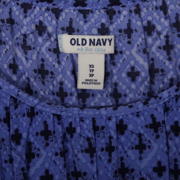 Old Navy Blue Patterned Dress, size XS - Picture 5 of 7